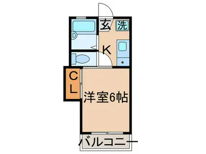 ウイナ-ズハイツII(1K/1階)の間取り写真