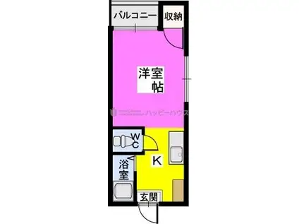 アメニティ仲畑(1K/1階)の間取り写真