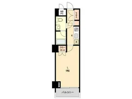 スクエア名駅南(1K/4階)の間取り写真