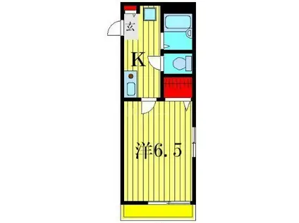 プリマベーラお花茶屋(1K/2階)の間取り写真