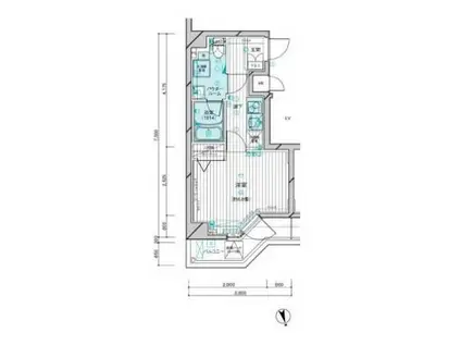 メインステージ西荻窪駅前(1K/10階)の間取り写真