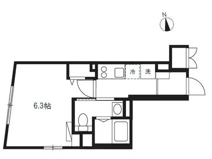 エルファーロ駒沢公園II(1K/5階)の間取り写真