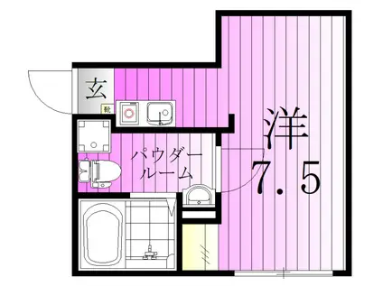T.Y.H綾瀬(ワンルーム/2階)の間取り写真