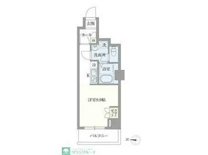 オープンブルーム押上(ワンルーム/7階)の間取り写真