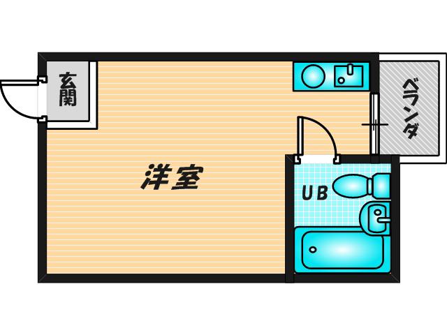コスモス住道(ワンルーム/2階)の間取り写真