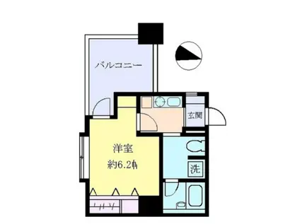 エヌエスケーセカンド(1K/9階)の間取り写真