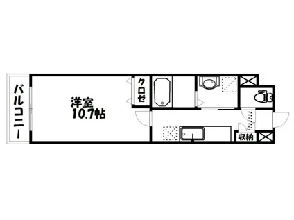 オグラビルディング(1K/4階)の間取り写真