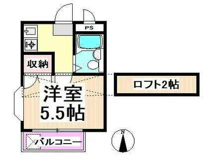 マジェスティック・レジデンス(1K/2階)の間取り写真