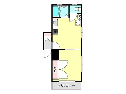 インテルナナカガワビル(1DK/4階)の間取り写真