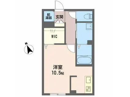 アルベージュ広岡(ワンルーム/1階)の間取り写真