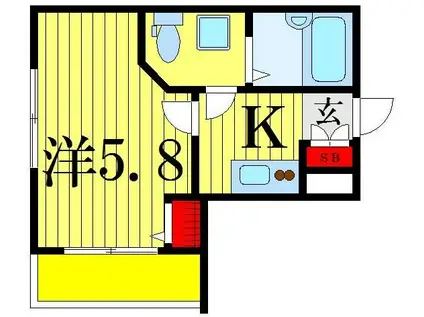 ラフィーノメゾン柴又(1K/2階)の間取り写真