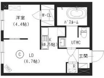 DAPARTMENTN3E6(1LDK/3階)の間取り写真