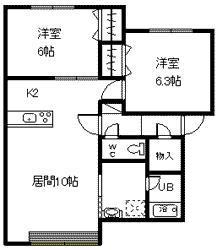 ALTO7(2LDK/2階)の間取り写真