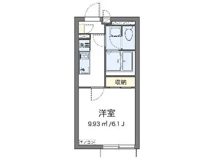 クレイノフェリオ東日暮里(1K/1階)の間取り写真