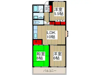 ノーブルヴィサージュ朝霞台(3LDK/4階)の間取り写真
