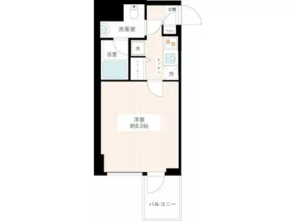 HYS RENATA 南砂(1K/5階)の間取り写真