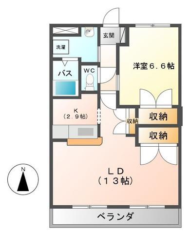 セピアガーデン(1LDK/1階)の間取り写真