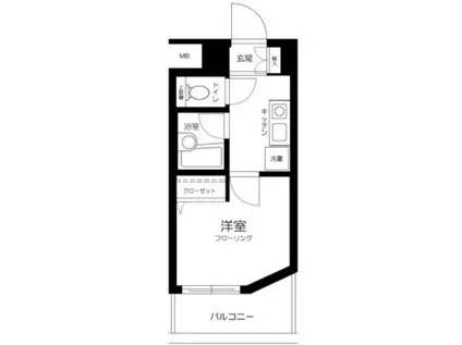 グランジュール目白西(1K/8階)の間取り写真