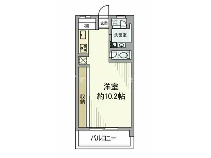 目白台コーポ(ワンルーム/1階)の間取り写真