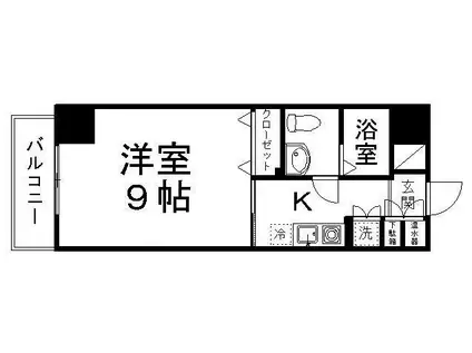 YS南鍛冶町(1K/1階)の間取り写真