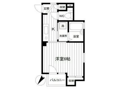 ベスト本郷(1K/4階)の間取り写真