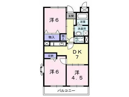 サンセール・K(3DK/3階)の間取り写真