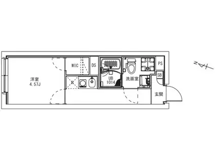 MAXIV CITY八幡山(1K/4階)の間取り写真