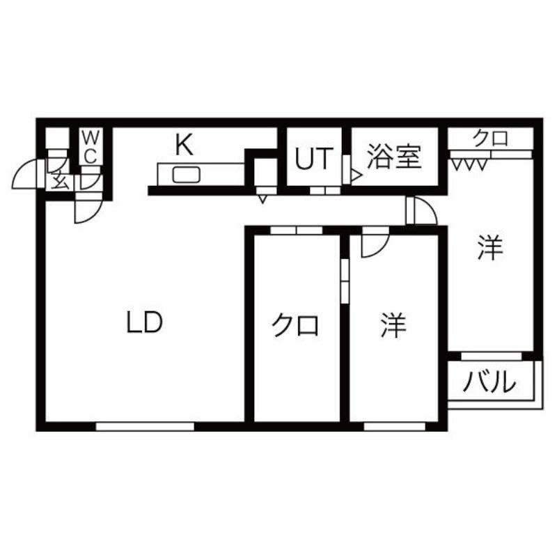 フェスタリア宮の森(2SLDK/4階)の間取り写真