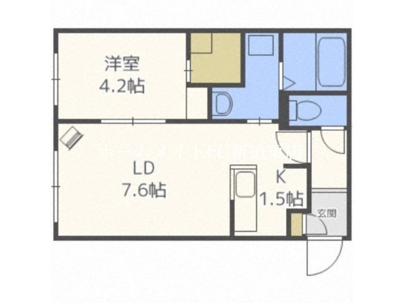 T147(1LDK/2階)の間取り写真