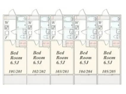 アザーレ・クオン海老名(1K/2階)の間取り写真