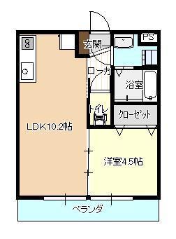 D-ROOMコア五日町(1LDK/3階)の間取り写真