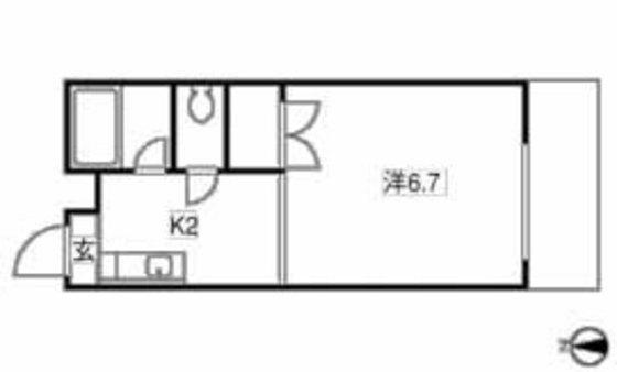 みどりハイツ(1K/3階)の間取り写真