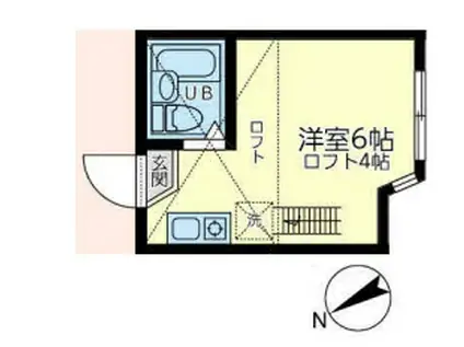 ユナイト塩浜ジョセフィンベーカー(ワンルーム/1階)の間取り写真