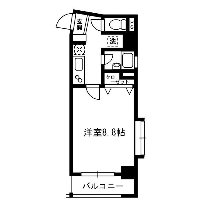 クリエ笹塚(1K/5階)の間取り写真
