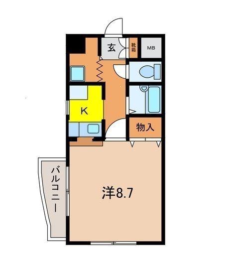 サンフォレストII(1K/3階)の間取り写真
