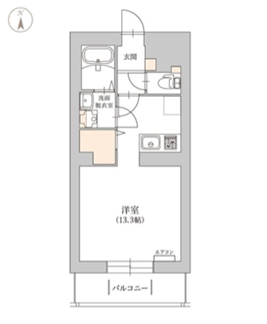 アラモファミリア杉崎町(ワンルーム/1階)の間取り写真