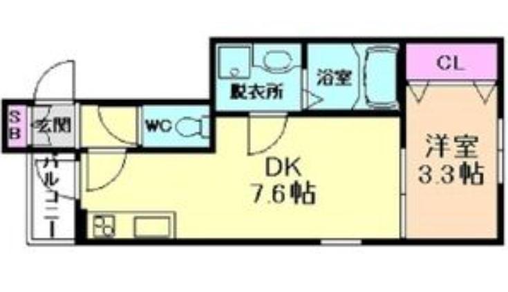 リブレメゾン弥刀Ⅰ(1DK/1階)の間取り写真