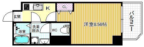 ES-GRANDE大阪同心(1K/10階)の間取り写真