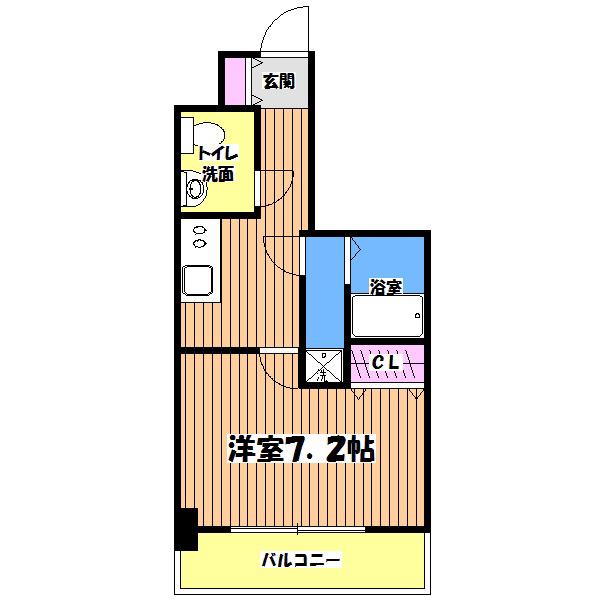 KDXレジデンス立川(1K/13階)の間取り写真