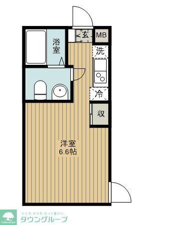 FORTWARABI(1K/4階)の間取り写真