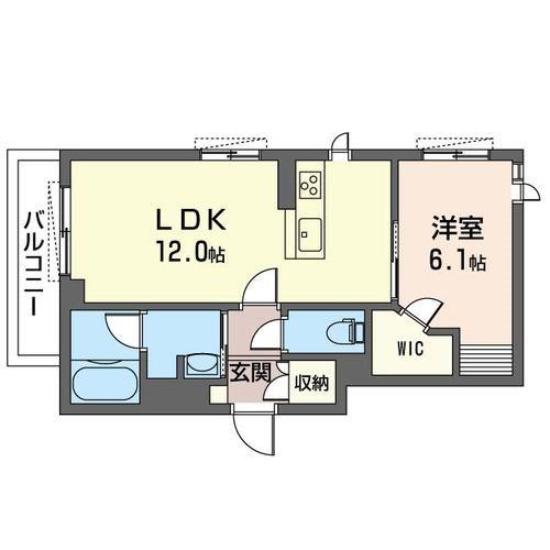 プレザージュ(1LDK/2階)の間取り写真