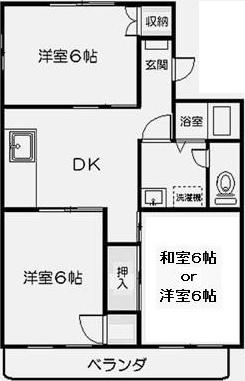 ラフォーレ クラマエ(3DK/2階)の間取り写真