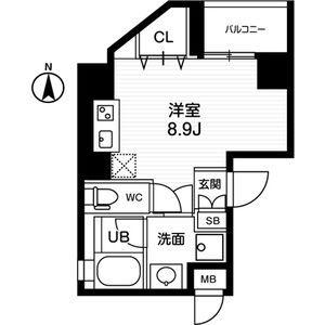 AVANTI JOHOKU(ワンルーム/8階)の間取り写真