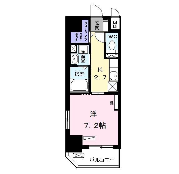 グレースヒルズ金山(1K/3階)の間取り写真