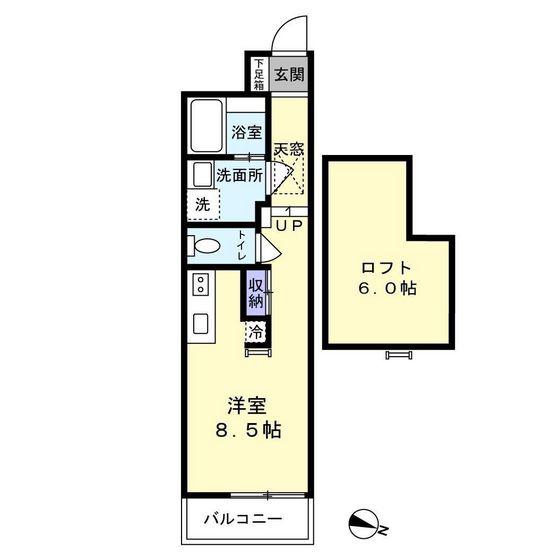 フィユメゾン学南町(ワンルーム/3階)の間取り写真