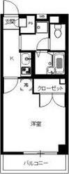 アンプルールフェールVERT(1K/2階)の間取り写真