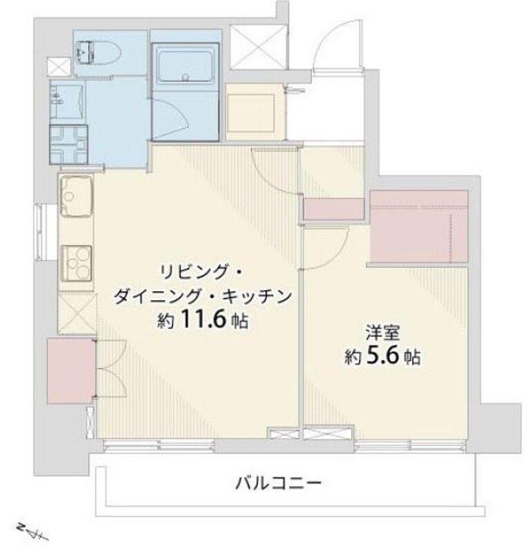 シルキーハイツ九段南(1LDK/7階)の間取り写真
