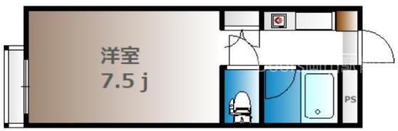 ハイム学南(1K/1階)の間取り写真