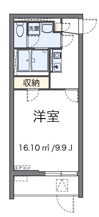 東伏見レジデンス(1K/3階)の間取り写真
