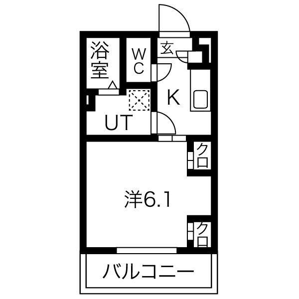 エメラルドパークレジデンス(1K/3階)の間取り写真